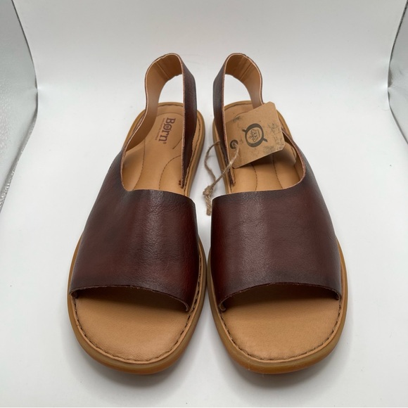 NWT Born Women's Inlet Sling Back Sandal brown leather size 11M - Picture 2 of 8